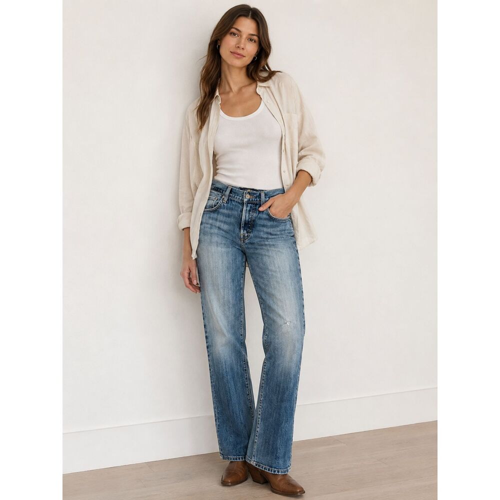 Lucky Brand Boyfriend Jeans Size 31 x 30 221 Original Straight Leg Lip Service